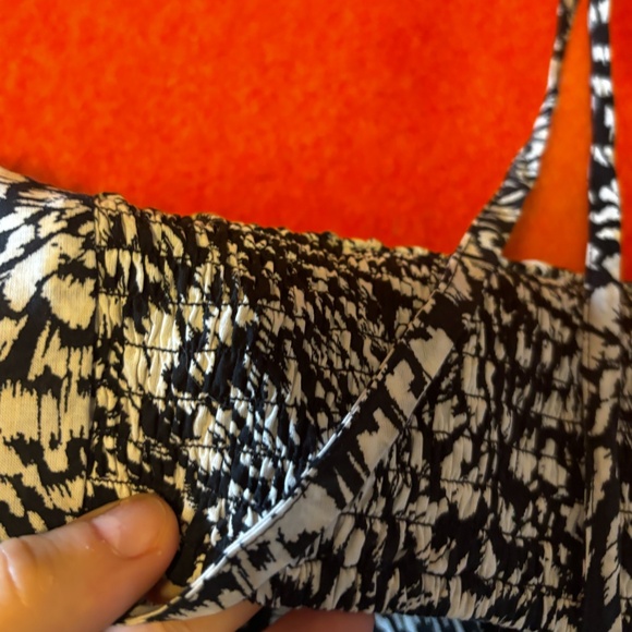 H&M black and white cotton halterneck dress NWT - Picture 8 of 11